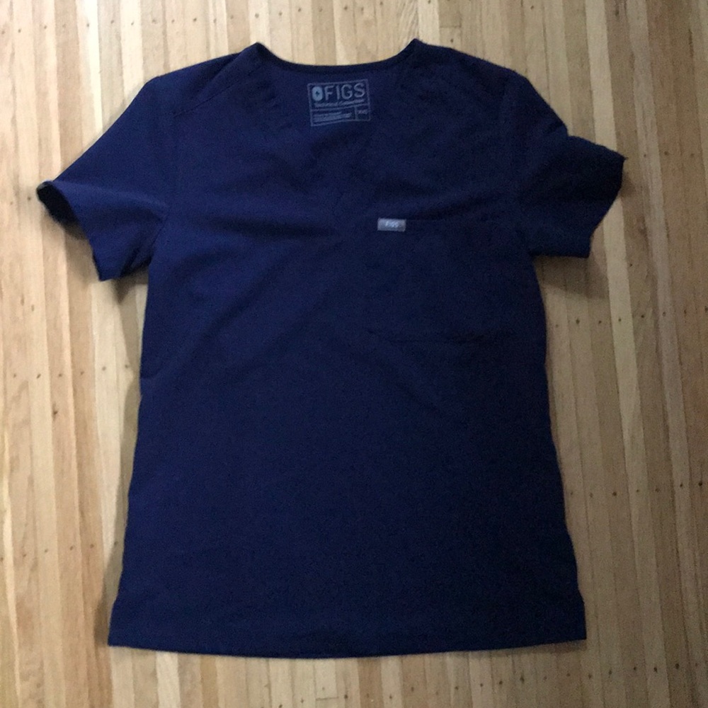 FIGS XXS Navy Catarina Scrub Top
